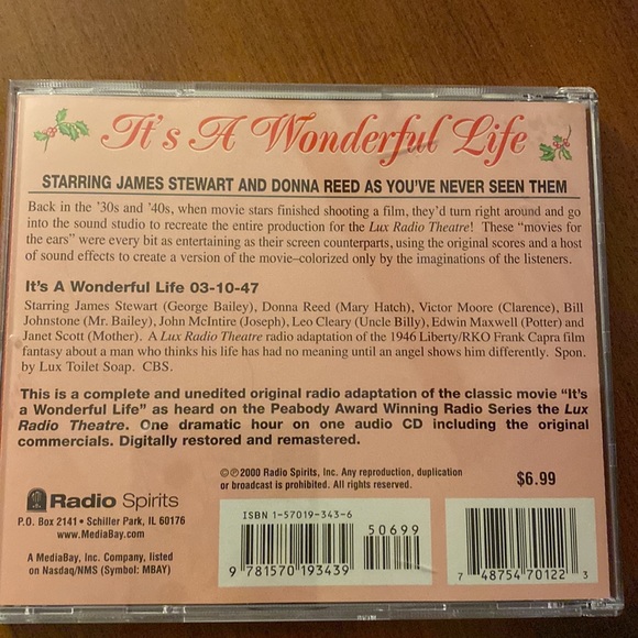 Gently used CD 🎄it’s a Wonderful Life, Adventures in Old Time Radio. - Picture 2 of 3